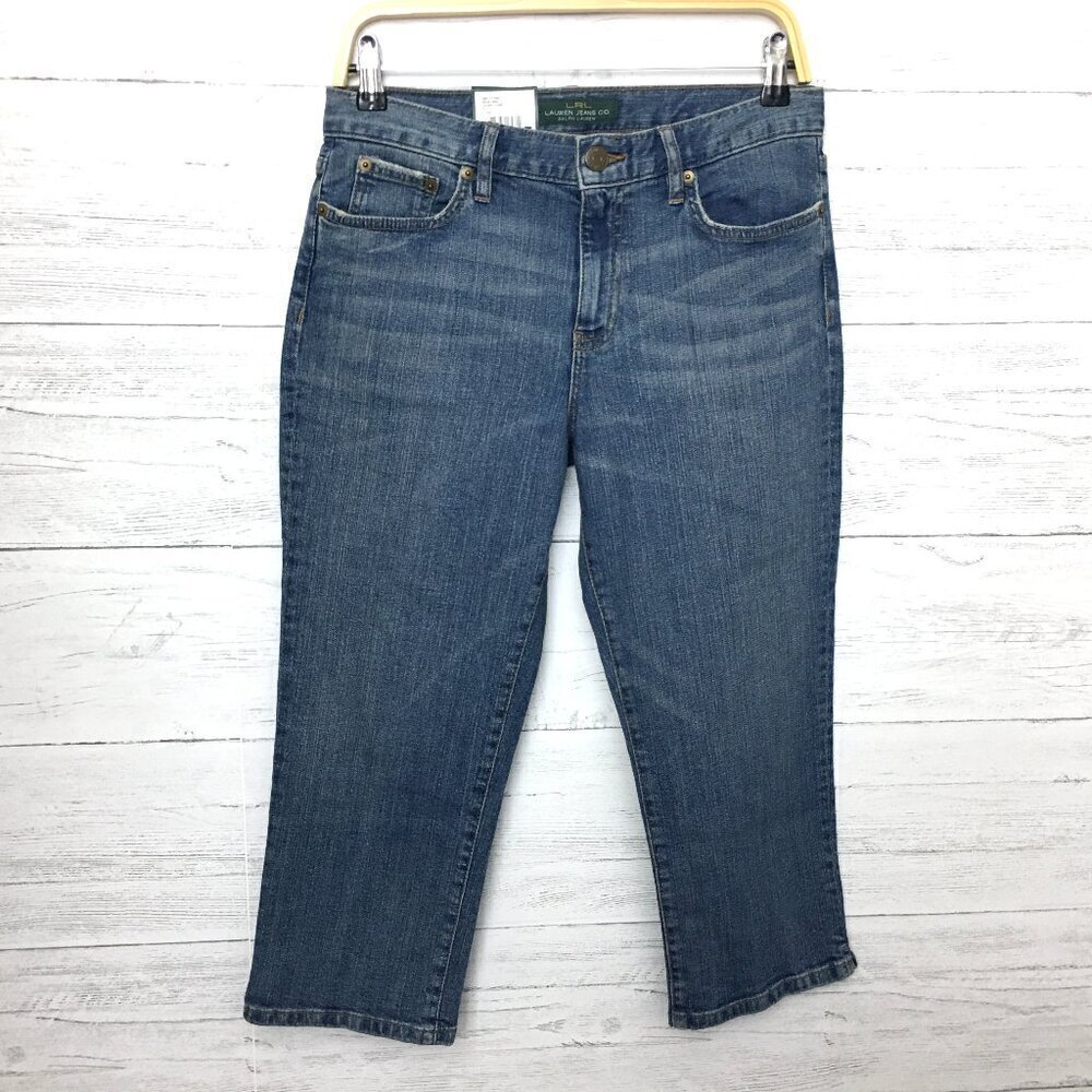 NEW Lauren Ralph Lauren Crop Jeans Classic Mid Calf Stretch size 4